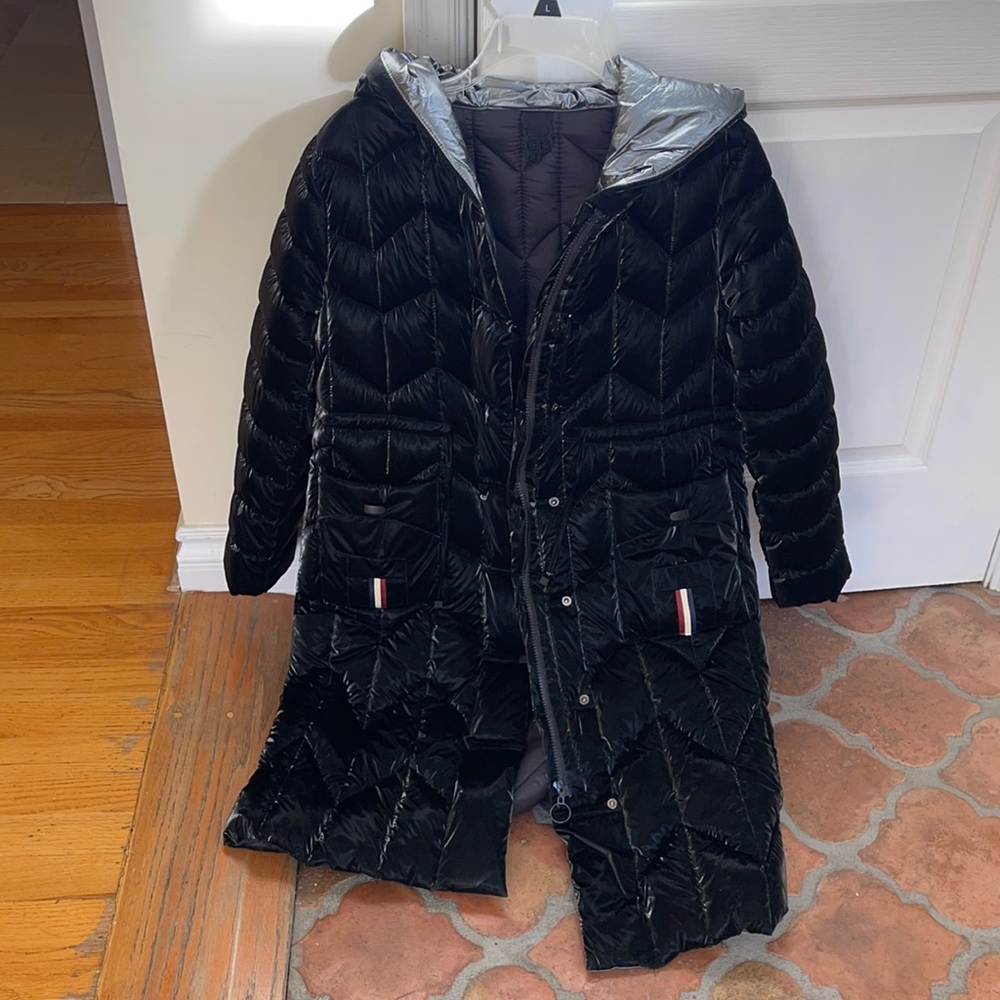Woman small long jacket black color